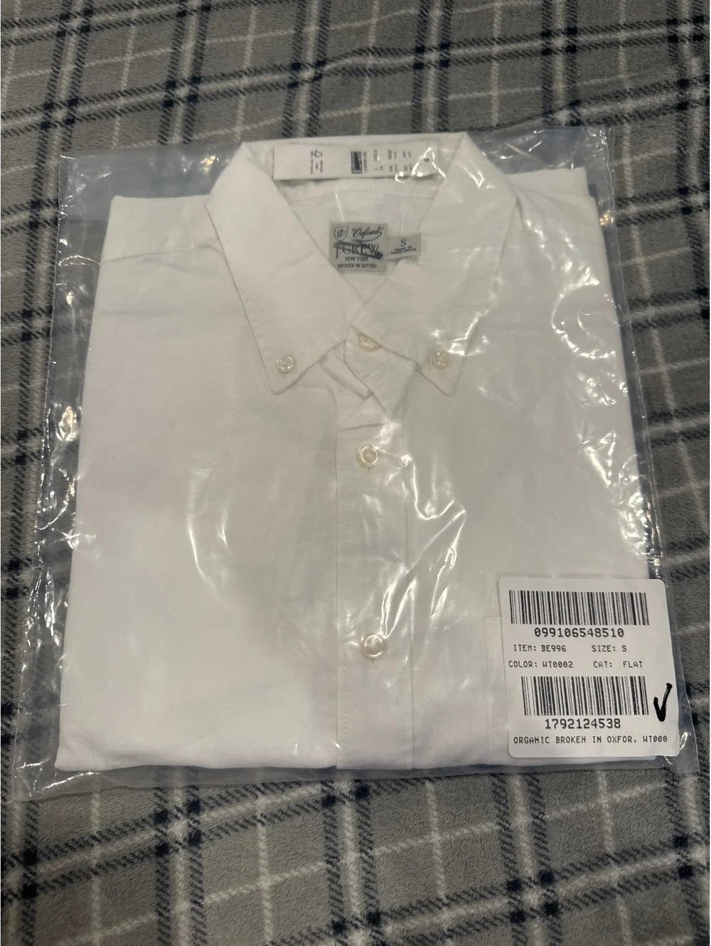 J.Crew $100 Broken-in organic cotton oxford shirt Size Small White